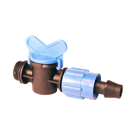 Conector cu robinet cap filetat ½” x bandă 16.5mm 500buc